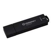 Kingston IronKey D500S 32GB USB 3.2 Gen 1 Type A Flash Drive, XTS-AES 256-bit Encryption, Dual Hidden Partition, FIPS 140-3 Level 3 Certified, Rugged Zinc Casing
