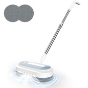 BN-LINK Cordless Electric Mop, Dual-Motor Spin, 290ML Water Tank, Adjustable Handle, LED Headlight, Lightweight Floor Scrubber