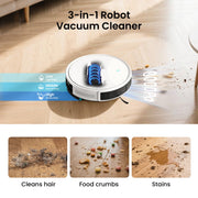 Lefant M350L Robot Vacuum and Mop, 8000Pa Suction, 2-in-1 Vacuum and Mop Combo, Self-Emptying Station with 70-Day Capacity, Multi-Floor Mapping, Smart Obstacle Avoidance, Alexa and App Control
