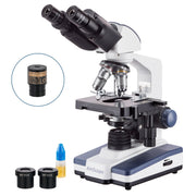 AmScope 40X-2500X LED Digital Binocular Compound Microscope with 3D Mechanical Stage and USB Camera, B120C-E