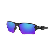 Oakley Flak 2.0 XL OO9188 Prizm Grey Iridium Mirror Polarized Sunglasses - Polish Black/Prizm Sapphire Iridium Mirror - Standard