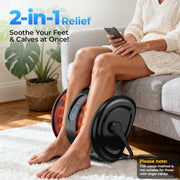 Anqdy Foot Rolling Massager Machine with Heated Therapy, Remote Control, Portable Design, Black