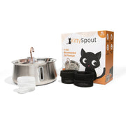 KittySpout 2.0 - Health & Happiness Cat Kit - 6 Month: KittySpout + 12 filter sets + extra pump + AC adapter