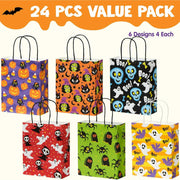 Joyfy 24 Pieces Halloween Goodie Bags with Handles