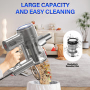 BSNAW XL-679B 600W Corded Stick Vacuum Cleaner, 8-in-1 Multi-Functional, Lightweight, HEPA Filtration, Blue