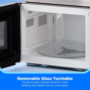 Midea 1.1 Cu. Ft. Countertop Microwave Oven, 1000W, 11 Power Levels, Express Cook, Black, MMC11S2BBB