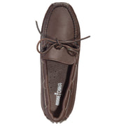 Minnetonka Moccasin Moosehide Weekender Moccasins for Men - Chocolate - 9M