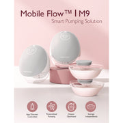 Momcozy M9 Breast Pump Hands Free Mobile Flow, App Discreet Wireless Breast Pump M9, Independent Breastmilk Storage