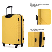 Travelhouse TH1065YE 3 Piece Luggage Set Hardshell Lightweight Suitcase with TSA Lock Spinner Wheels 20in24in28in.(Yellow)