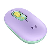 Logitech POP Compact Wireless Mouse, Bluetooth, Ambidextrous, SilentTouch, Purple Mint