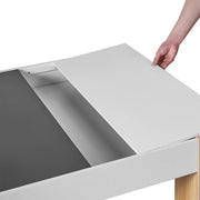 Your Zone TF14038 Activity Storage Table & Chair, White, Age 3+