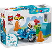 LEGO DUPLO Town Blue Police Motorcycle Building Toy, Pretend Play Set for Toddlers Ages 2+, Motor Skills Development, Educational Blocks, 10471