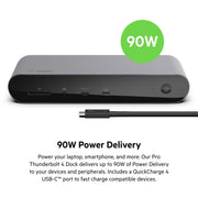 Belkin INC006ttSGY Thunderbolt 4 Laptop Docking Station, USB C Hub, USB C Docking Station for MacBook & Windows