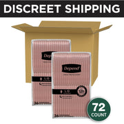 Depend Night Defense Adult Diapers for Women, Large, Overnight Absorbency, Pink, 72 Count