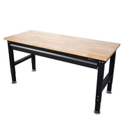 WorkPro 42786 Heavy-Duty Workbench, 60-Inch Steel Construction, Built-In Drawer, Scratch-Resistant Surface, Black