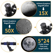 BEBANG A6003 Telescopes for Kids Adults Beginners, 70MM Telescope for Astronomy with Tripod