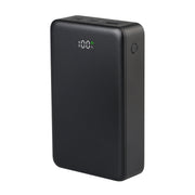 Onn Portable Power Bank, 20,000 mAh Capacity, 20W Fast Charging, Dual USB-C Ports, USB-A Port, LED Digital Display, Black