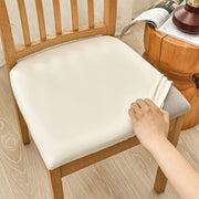 Huajuming Waterproof Jacquard Pu Leather Chair Seat Cushion Cover Dining Room Upholstered Anti-Dirty Without Backrest Furniture Protector