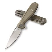 Gerber Minisada Folding Knife, 3.13 Inch D2 Steel Blade, Drab Sage Green Aluminum Handle, Adjustable Tension, Frame Lock, 1067523
