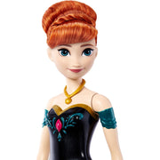 Mattel Disney Frozen Singing Anna Doll, Signature Castle Outfit with Removable Skirt, Brushable Hair, Posable Design, JFH85