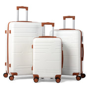 Zimtown 3 Piece Luggage Set, Premium-Beige