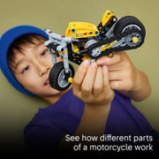 LEGO Technic Yellow Motorcycle Building Set, 151 Pieces, Ages 7+, Multicolor, 6590592