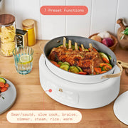 Beautiful 19534 10 in 1, 6 Qt Electric Multi-Cooker, White Icing by Drew Barrymore