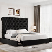 Homfa 254 Queen Size Storage Bed Frame with 54.7