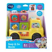 VTech Baby Beep & Go Blocks Interactive Animal Toy with Light-Up Number Button, Multi-Color, Ages 6 Months and Up