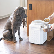 Gamma2 4338 Vittles Vault Outback Pawprint Plastic Pet Food Storage Container, Grey, 35 Pound Capacity