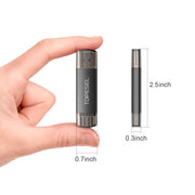 TOPESEL TOP207 USB Flash Drive, Dual USB Type-C and USB A, USB 3.0 High-Speed, 128GB, Black (Pack of 2)