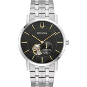 Bulova 96A305 Men's Automatic Stainless Steel Silver Watch 42MM