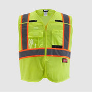 Milwaukee 48-73-5173 Class 2 Breakaway High Visibility Yellow Mesh Safety Vest - 2XL/3XL (CSA)