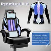 BOSSIN MDXG-CFT0061 Gaming Chairs with Footrest, Headrest and Lumbar Support - Gray