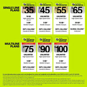 InComm Straight Talk 65 Platinum Unlimited Prepaid Mobile Service Plan with Unlimited Talk Text Data, Unlimited Hotspot, Device Protection, International Calling, 30-Day