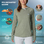 Columbia PFG Uncharted Long-Sleeve Hoodie for Ladies - Cypress Heather - XS