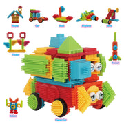 Contixo Bristle Building Blocks Set, 244-Piece Educational Sensory 3D STEM Toy for Kids Ages 3-8, ST7