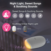 VTech V-Hush Rocker Sound and Motion Stroller Soother with Amber Night Light, Rechargeable Battery, IPX-2 Waterproof, White