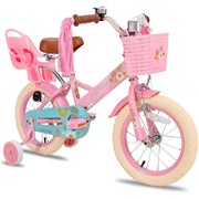 joystar BIKE059pk-12 Little Daisy 12 Inch with Training Wheels Princess Kids Bicycle Pink
