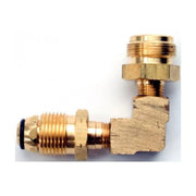 Mr. Heater Brass 90 Degree Elbow Propane Fitting, POL x 1in 20 Male Throwaway Cylinder Thread, Soft Nose POL, F273760