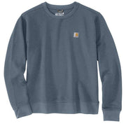 Carhartt Women's TENCEL Fiber Series Crewneck Sweatshirt, Relaxed Fit, Light Faded Navy Heather, Medium, 106179-HN8-M