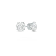 Unbranded E807048W4CRWS Lab Created White Sapphire Stud Earrings In 14K White Gold