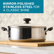 Farberware SureSteel 4 Quart Brushed Stainless Steel Dutch Oven
