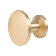 No No 10 Pack Gold Cabinet Knobs, Brushed Brass Finish, Zinc Alloy Round Drawer Handles