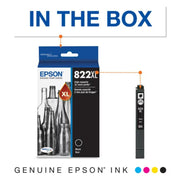 Epson T822 Durabrite Ultra Genuine Ink High Capacity Black Cartridge