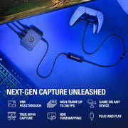 Elgato 20GBR9901 Game Capture 4K S with Chat Link Pro, 4K60, 1440p120, 1080p240 Capture, HDR10 Support, VRR Passthrough, USB-C, Black