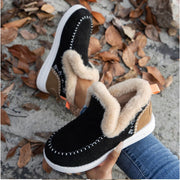 GlobalBreeze Womens Cozy Micro Suede Winter Slippers with Memory Foam, Fuzzy Faux Fur Collar, Warm Indoor Outdoor House Shoes