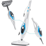 PurSteam 12-in-1 Steam Mop Floor Steamer with Detachable Handheld Steamer, Chemical-Free Cleaning, 380 ml Tank, 28 ft Cord
