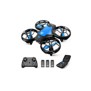 4DRC 4D-V8 Mini Drone, Suitable for Children and Beginners, 3 Batteries and Storage Bag Height Hold, Headless Mode, 3D Flip and Auto Hover, Blue