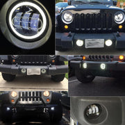 CHUSYYRAY LED Fog Light Pair for Jeep Renegade 2015-2018, 4 Inch Diameter, 6000 Lumens, 30W, White and Amber Light, DOT SAE E9 Certified